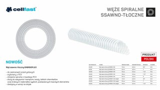 CELLFAST WĄŻ SSAWNO-TŁOCZNY DO POMP 50mm x 25mb BEZBARWNY ENERGO-FLEX