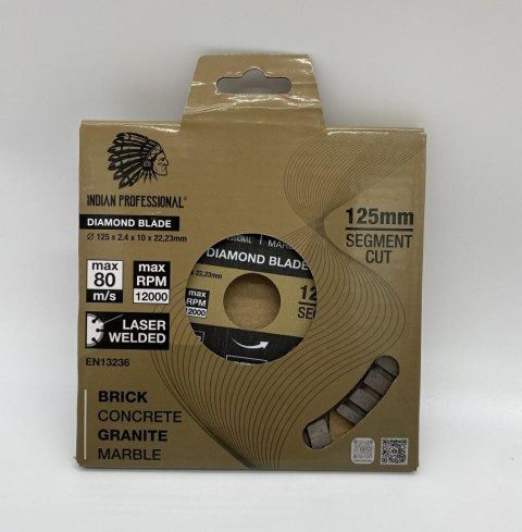 TARCZA DIAMENTOWA 125mm SEGMENT TURBO CUT INDIAN PROFESSIONAL TARCZA DIAMENTOWA 125mm SEGMENT TURBO CUT INDIAN PROFESSIONAL