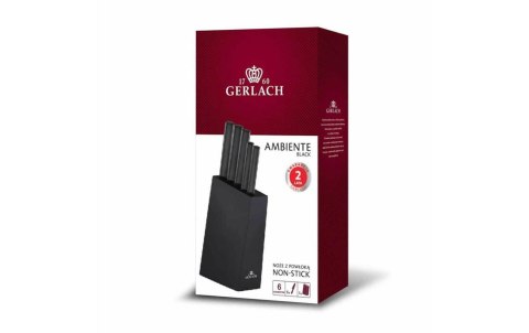 GERLACH.ZESTAW NOŻY W BLOKU 5szt. AMBIENTE BLACK %%% GERLACH.ZESTAW NOŻY W BLOKU 5szt. AMBIENTE BLACK %%%