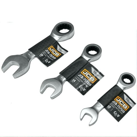 JCB KLUCZ OCZKOWY Z GRZECHOTKĄ KRÓTKI 19mm JCB KLUCZ OCZKOWY Z GRZECHOTKĄ KRÓTKI 19mm