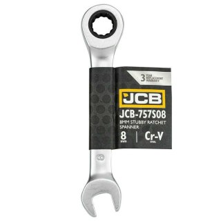 JCB KLUCZ OCZKOWY Z GRZECHOTKĄ KRÓTKI 8mm