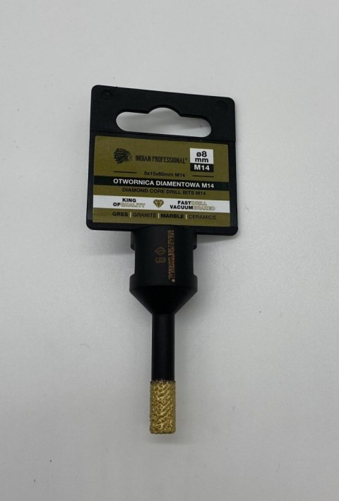 KORONA DIAMENTOWA M14 8mm WIERCENIE NA SUCHO /INDIAN PROFESSIONAL KORONA DIAMENTOWA M14 8mm WIERCENIE NA SUCHO /INDIAN PROFESSIONAL