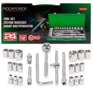 ROCKFORCE ZESTAW KLUCZY 24el. 1/2" RF-4245B-5