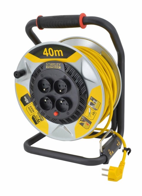 STANLEY PRZEDŁUŻACZ BĘBNOWY 40m 3x1,5mm 16A IP20 STANLEY PRZEDŁUŻACZ BĘBNOWY 40m 3x1,5mm 16A IP20