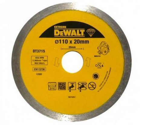 DEWALT TARCZA DIAMENTOWA 110 x 20mm DT3715 do DWC410 DEWALT TARCZA DIAMENTOWA 110 x 20mm DT3715 do DWC410