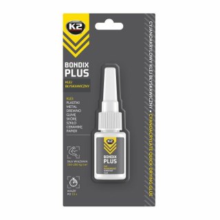 K2 KLEJ 15 SEKUNDOWY DO PLASTIKU DREWNA GUMY BONDIX PLUS 10G