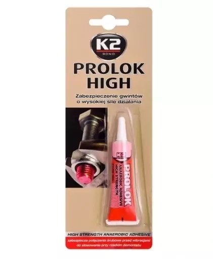 K2 KLEJ DO GWINTÓW PROLOK T275 HIGH CZERWONY 6ML K2 KLEJ DO GWINTÓW PROLOK T275 HIGH CZERWONY 6ML