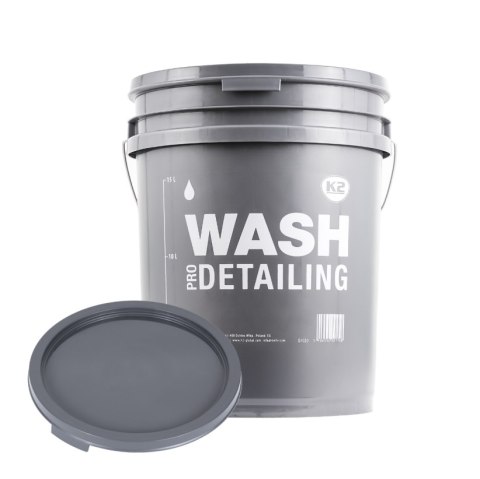 K2 WIADRO DETAILINGOWE 20 L SZARE "WASH" K2 WIADRO DETAILINGOWE 20 L SZARE "WASH"