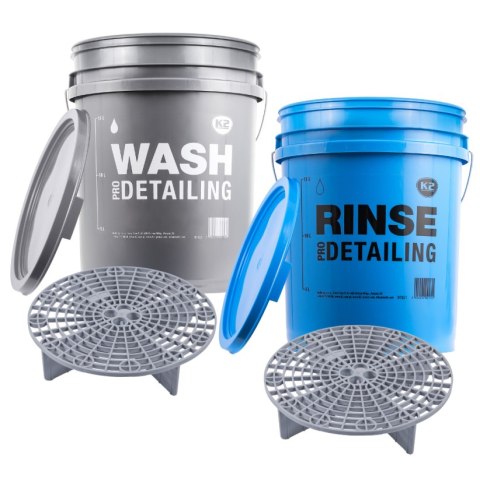 K2 WIADRO DETAILINGOWE 20 L SZARE "WASH" K2 WIADRO DETAILINGOWE 20 L SZARE "WASH"