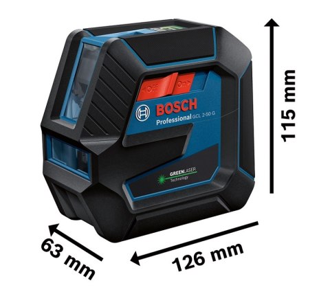 LASER KRZYŻOWY GCL 2-50 G ZIELONY+BT 150+RM 10 BOSCH LASER KRZYŻOWY GCL 2-50 G ZIELONY+BT 150+RM 10 BOSCH
