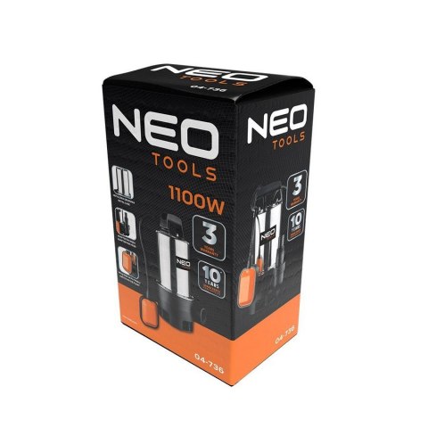 POMPA ZANURZENIOWA DO BRUDNEJ WODY 1100W NEO POMPA ZANURZENIOWA DO BRUDNEJ WODY 1100W NEO