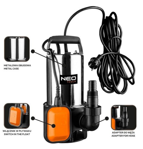 POMPA ZANURZENIOWA DO BRUDNEJ WODY 900W NEO POMPA ZANURZENIOWA DO BRUDNEJ WODY 900W NEO