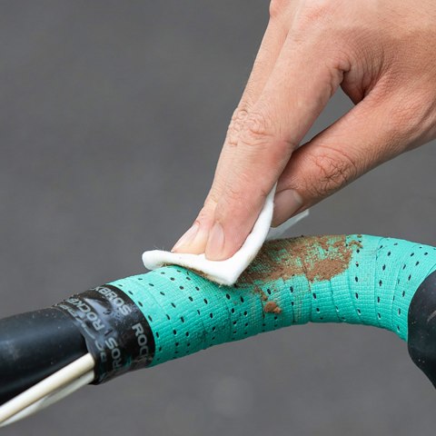 Owijka na kierownicę rowerową z PU wzór Velour - brązowa Owijka na kierownicę rowerową z PU wzór Velour - brązowa