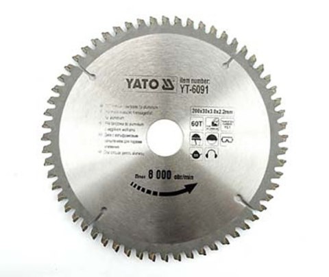 YATO PIŁA TARCZOWA DO ALUMINIUM 250x30mm 100-ZĘBÓW 6095 YATO PIŁA TARCZOWA DO ALUMINIUM 250x30mm 100-ZĘBÓW 6095