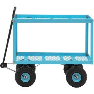 Wózek ogrodowy transportowy 2 poziomy z siatki do 150 kg