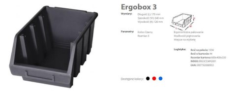 PATROL ERGOBOX 3 CZERWONY, 170 x 240 x 126mm PATROL ERGOBOX 3 CZERWONY, 170 x 240 x 126mm