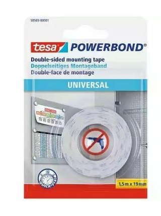 TESA TAŚMA DWUSTRONNA POWERBOND 1,5m x 19mm UNIWERSALNA