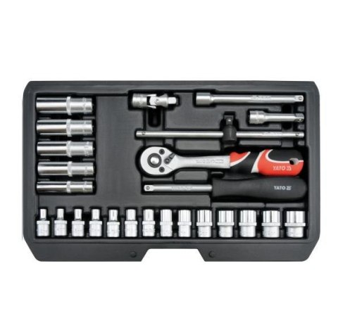 YATO ZESTAW KLUCZY 1/4" 25 elem. 14461 YATO ZESTAW KLUCZY 1/4" 25 elem. 14461