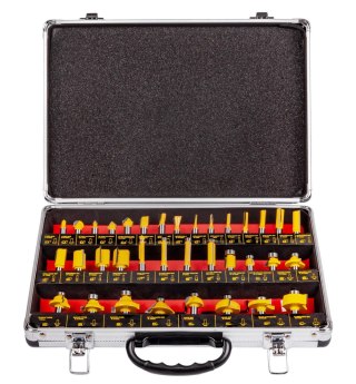 AWTOOLS FREZY DO DREWNA, KOMPLET 35 elem. TRZPIEŃ 8mm AWTOOLS