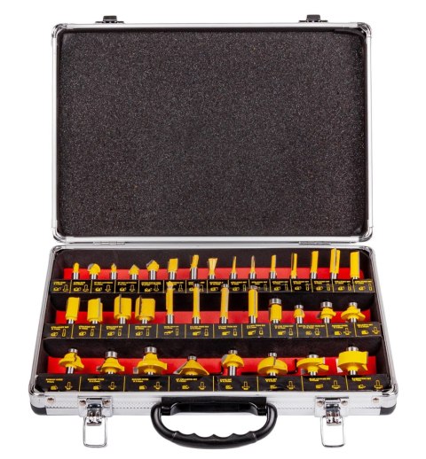 AWTOOLS FREZY DO DREWNA, KOMPLET 35 elem. TRZPIEŃ 8mm AWTOOLS AWTOOLS FREZY DO DREWNA, KOMPLET 35 elem. TRZPIEŃ 8mm AWTOOLS