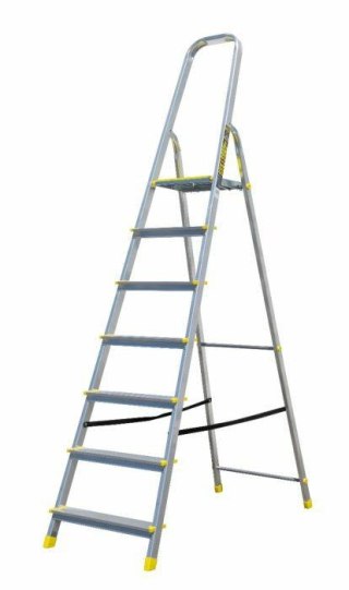 BAYERSYSTEM DRABINA ALUMINIOWA 120kg 7 STOPNI METALKAS