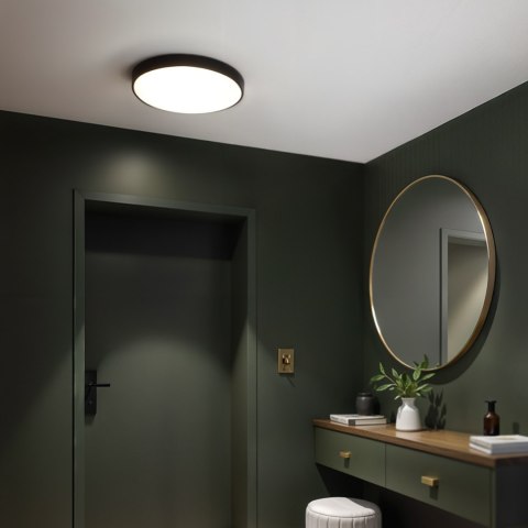 Plafon natynkowy LED 40cm Okrągły BB03 40W 4000K z czujnikiem czarny PIR Plafon natynkowy LED 40cm Okrągły BB03 40W 4000K z czujnikiem czarny PIR