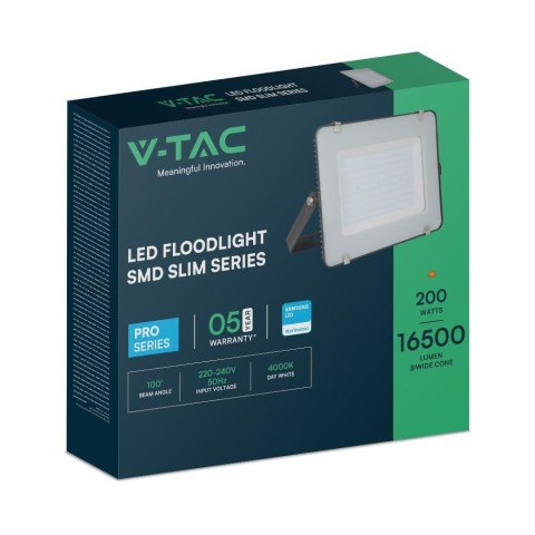 Projektor LED V-TAC 200W SAMSUNG CHIP Czarny VT-200 6500K 16500lm 5 Lat Gwarancji