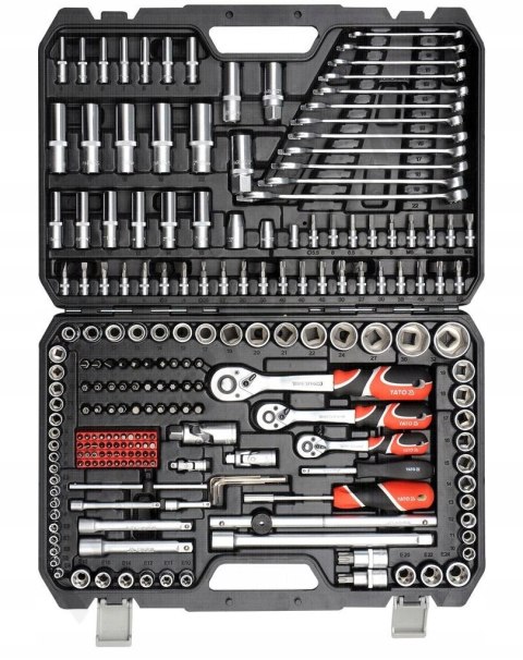 YATO ZESTAW KLUCZY 1/4" , 3/8" , 1/2" 216 elem. XXL 38841 YATO