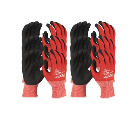 MILWAUKEE RĘKAWICE ODPORNE NA PRZECIĘCIA - POZ. 1 - ROZM XL/10 - 12 SZT. MILWAUKEE