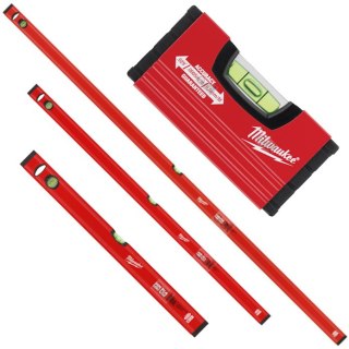 MILWAUKEE ZESTAW POZIOMNICA SLIM 10/60/120/180cm MILWAUKEE