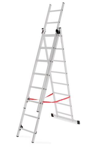 AWTOOLS DRABINA ALUMINIOWA BASIC 3x8 STOPNI 150KG AWTOOLS