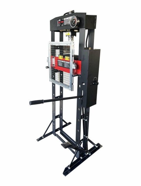 AWTOOLS PRASA HYDRAULICZNA Z MANOMETREM 30T PROFESIONALNA Z PEDAŁEM I OSŁONĄ /BLACK LINE AWTOOLS
