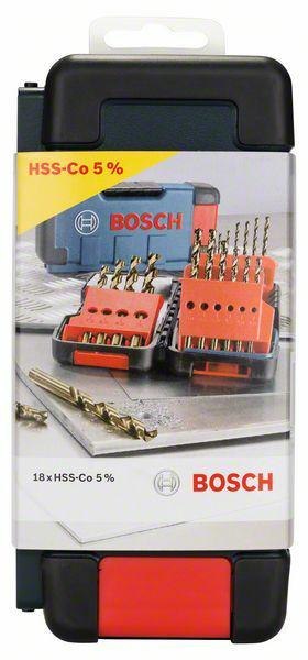 BOSCH ZESTAW WIERTEŁ DO METALU HSS-CO 18szt. TOUGHBOX BOSCH BOSCH ZESTAW WIERTEŁ DO METALU HSS-CO 18szt. TOUGHBOX BOSCH