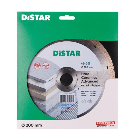DISTAR TARCZA DIAMENTOWA HARD CERAMICS ADVANCED 200 x 1,3 x 10 x 25,4 DISTAR