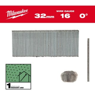 MILWAUKEE SZTYFTY 16G/25mm/0° DO M18 FN16GS /5000szt. MILWAUKEE