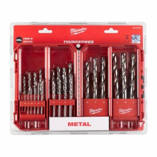 MILWAUKEE WIERTŁA DO METALU HSS-G THUNDERWEB KOMPLET 25 sztuk 1-13mm MILWAUKEE