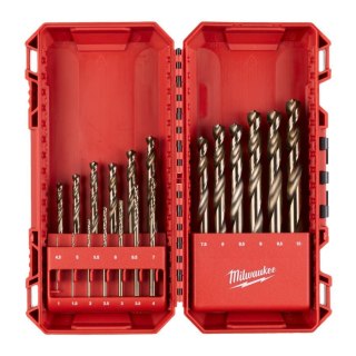 MILWAUKEE WIERTŁA KOBALTOWE DO METALU HSS-G CO KOMPLET 19 sztuk 1-10mm MILWAUKEE