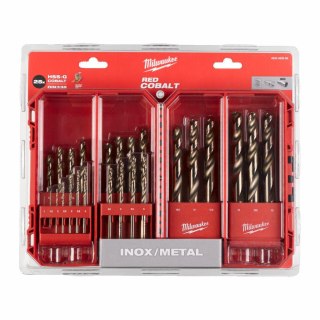 MILWAUKEE WIERTŁA KOBALTOWE DO METALU HSS-G CO KOMPLET 25 sztuk 1-13mm MILWAUKEE