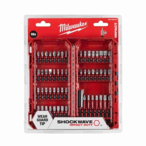 MILWAUKEE ZESTAW KOŃCÓWEK 56szt. SHOCKWAVE MILWAUKEE