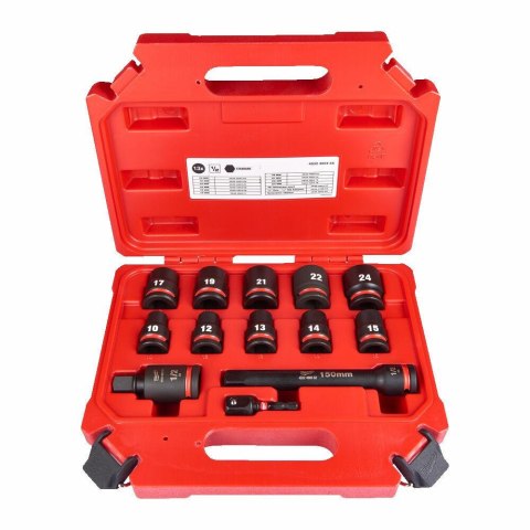 MILWAUKEE ZESTAW NASADEK UDAROWYCH 1/2" 13szt. MILWAUKEE