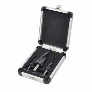 AWTOOLS WIERTŁO STOPNIOWE SPIRALNE M2-TiAlN / Kpl. 3 szt. / 4-12mm / 4-20mm / 4-32mm /BL AWTOOLS