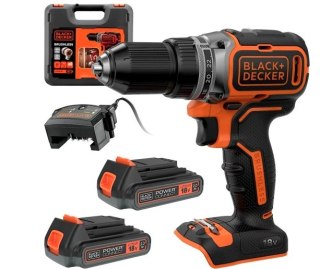 BLACK+DECKER WKRĘTARKA 18V BL186KB 52Nm 2x2,0Ah BL BLACK+DECKER