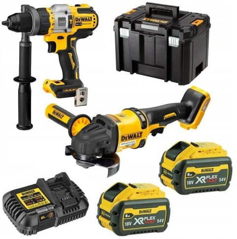 DEWALT ZESTAW COMBO 18V DCK2016T2T (DCD999 + DCG418) 2x6,0Ah DEWALT