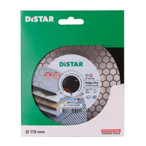 DISTAR TARCZA DIAMENTOWA EDGE DRY 115 x 1,6 x 25 x 22,23mm DISTAR