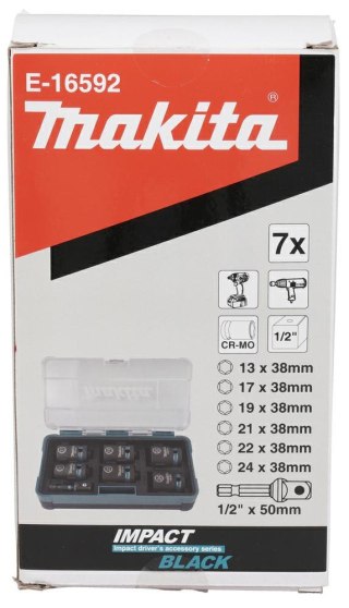 MAKITA ZESTAW NASADEK UDAROWYCH 1/2" 7szt. 13-24mm MAKITA