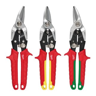 MILWAUKEE NOZYCE DO BLACHY KPL. 3szt. MILWAUKEE