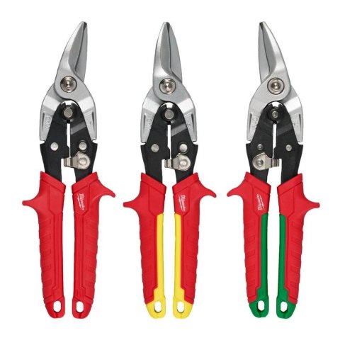 MILWAUKEE NOZYCE DO BLACHY KPL. 3szt. MILWAUKEE