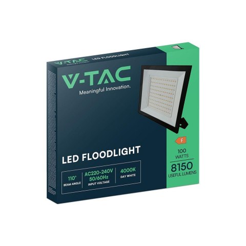 Projektor LED V-TAC 100W LED SMD 6500K Czarny VT-44109 6500K 8150lm