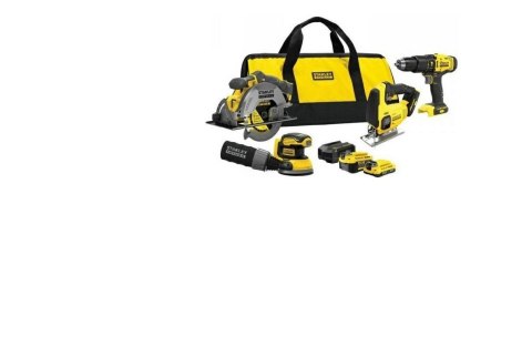 STANLEY ZESTAW V20 SFMCK412MDS (SFMCD711 + SFMCS600 + SFMCS500B + SFMCW220B) 1x4,0 1x2,0Ah +ACC TORBA STANLEY