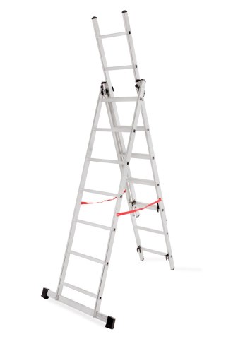 AWTOOLS DRABINA ALUMINIOWA BASIC 3x6 STOPNI 150KG AWTOOLS